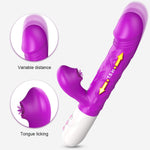 Vibrator pentru limbă Fox USB din silicon seria B, 23 cm