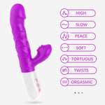 Vibrator pentru limbă Fox USB din silicon seria B, 23 cm