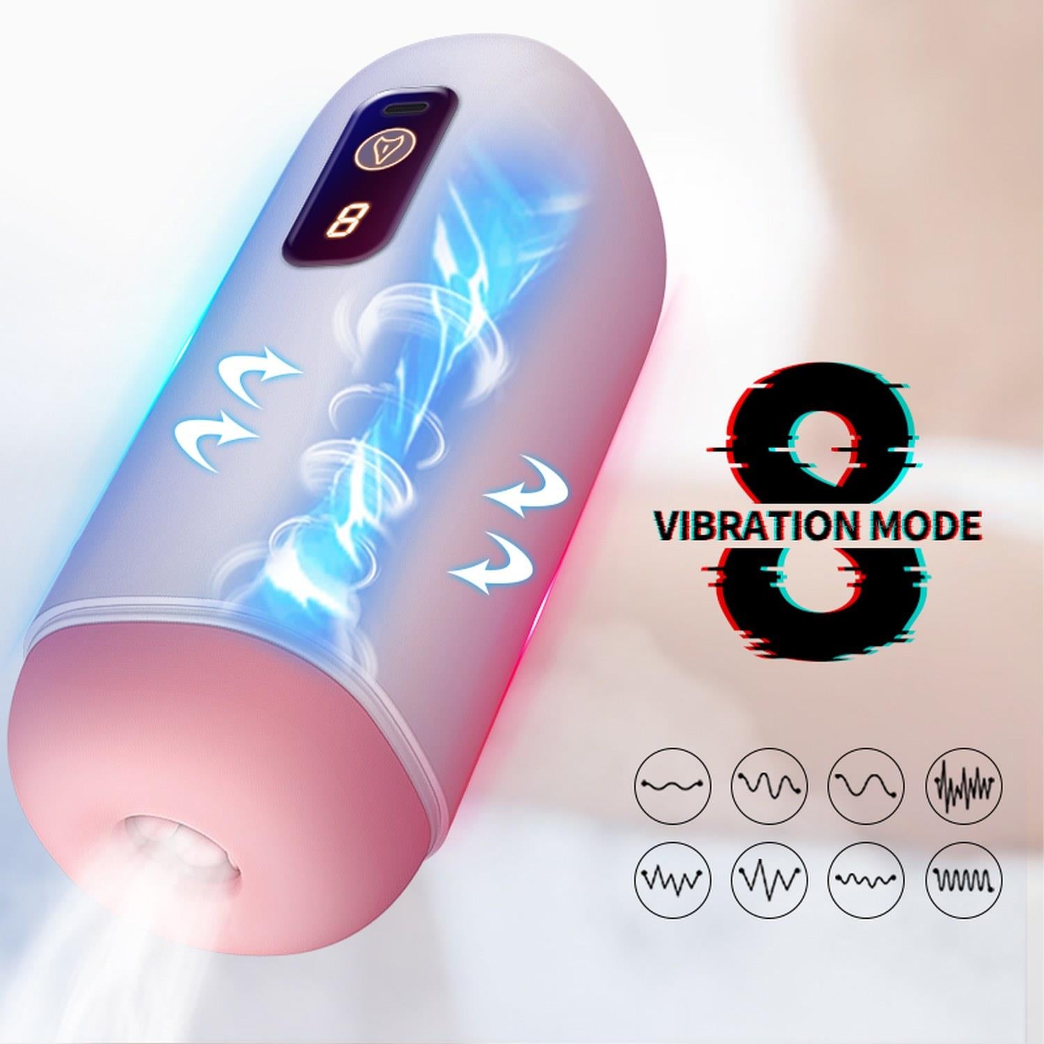 Masturbator vaginal USB Fox seria B cu 8 vibrații