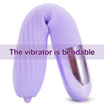 Vibrator din silicon încălzit cu USB Fox seria B cu limbă mobilă