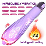 Vibrator din silicon încălzit cu USB Fox seria B cu limbă mobilă