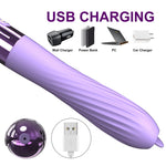 Vibrator din silicon încălzit cu USB Fox seria B cu limbă mobilă