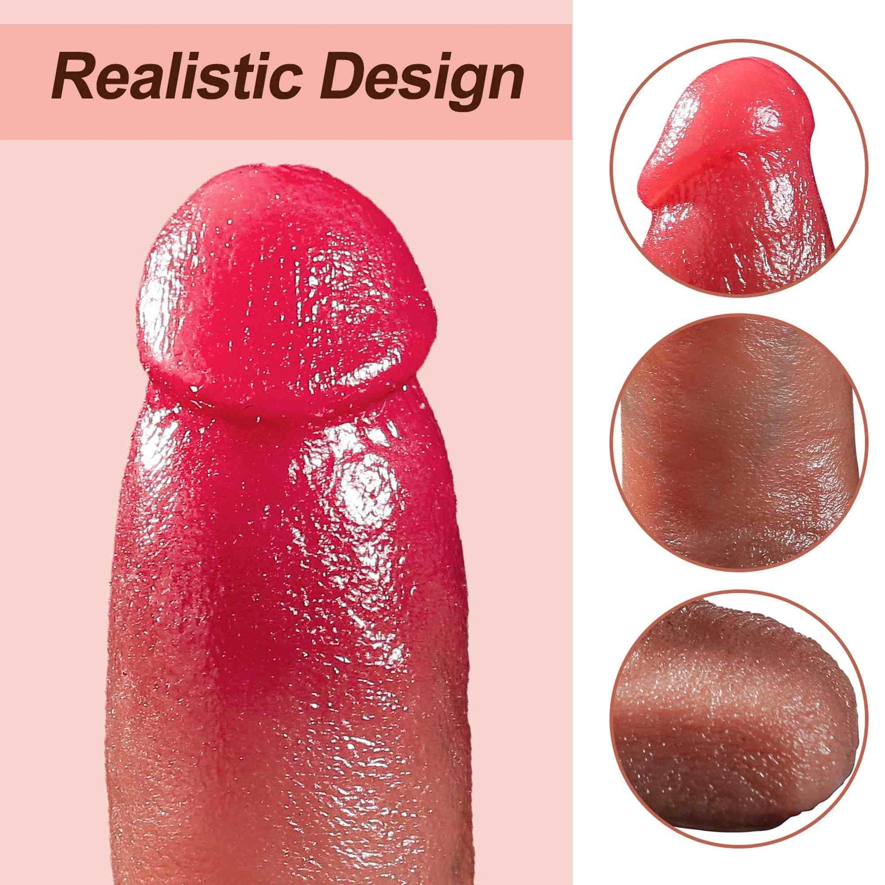 Vibrator încălzit realist din silicon Fox USB seria B cu glisare