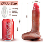 Vibrator încălzit realist din silicon Fox USB seria B cu glisare