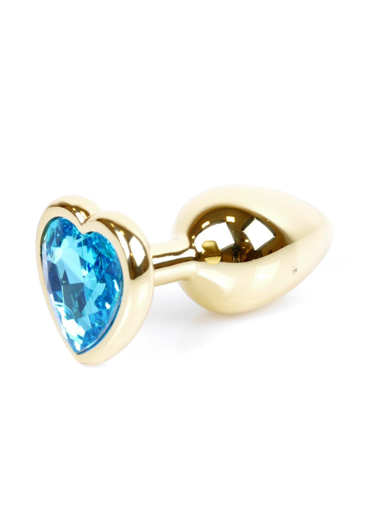 Plug-Jewellery Auriu Heart PLUG- Light Albastru