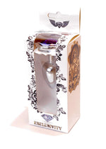 Bijuterii anale inimă argintie violet 7 cm HeavyFun