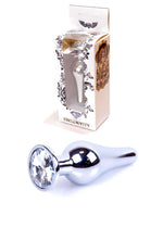 Plug-Jewellery Dop anal din argint - Transparent