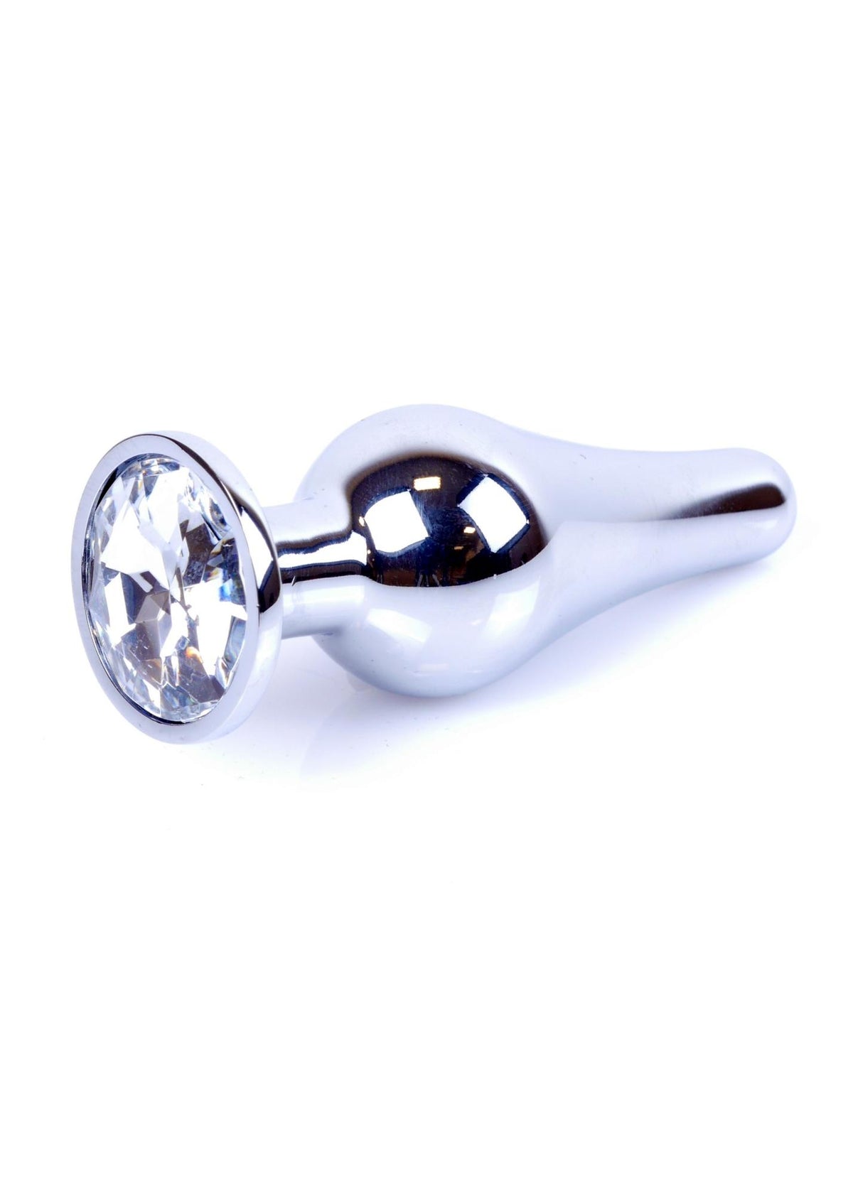Plug-Jewellery Dop anal din argint - Transparent