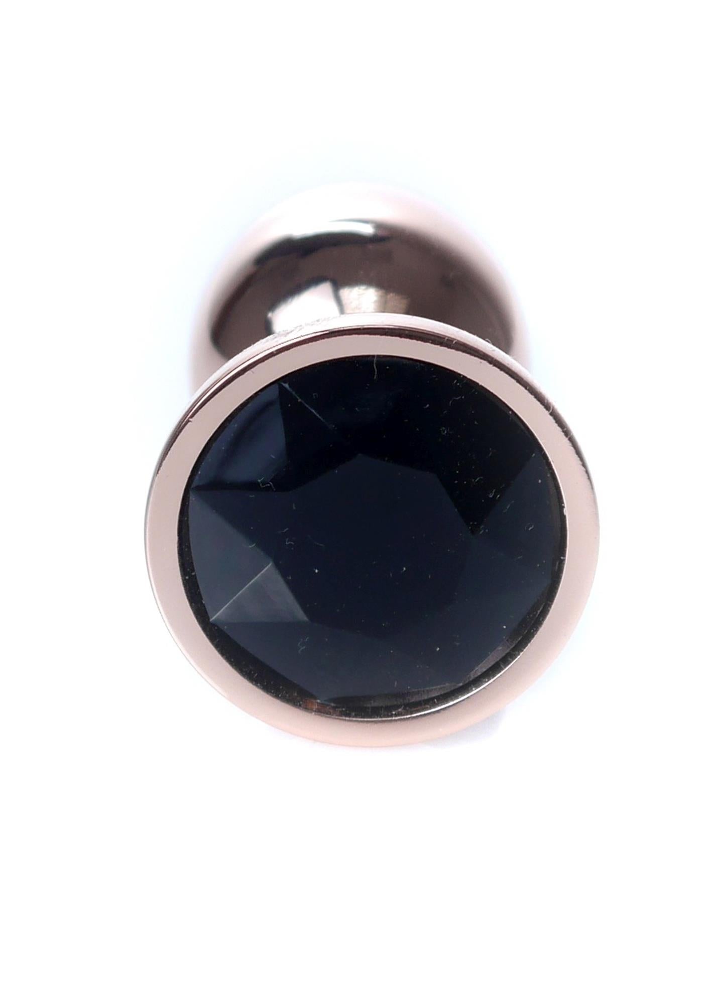 Bijuterii anale HeavyFun din oțel roșu auriu cu diamant 7 cm
