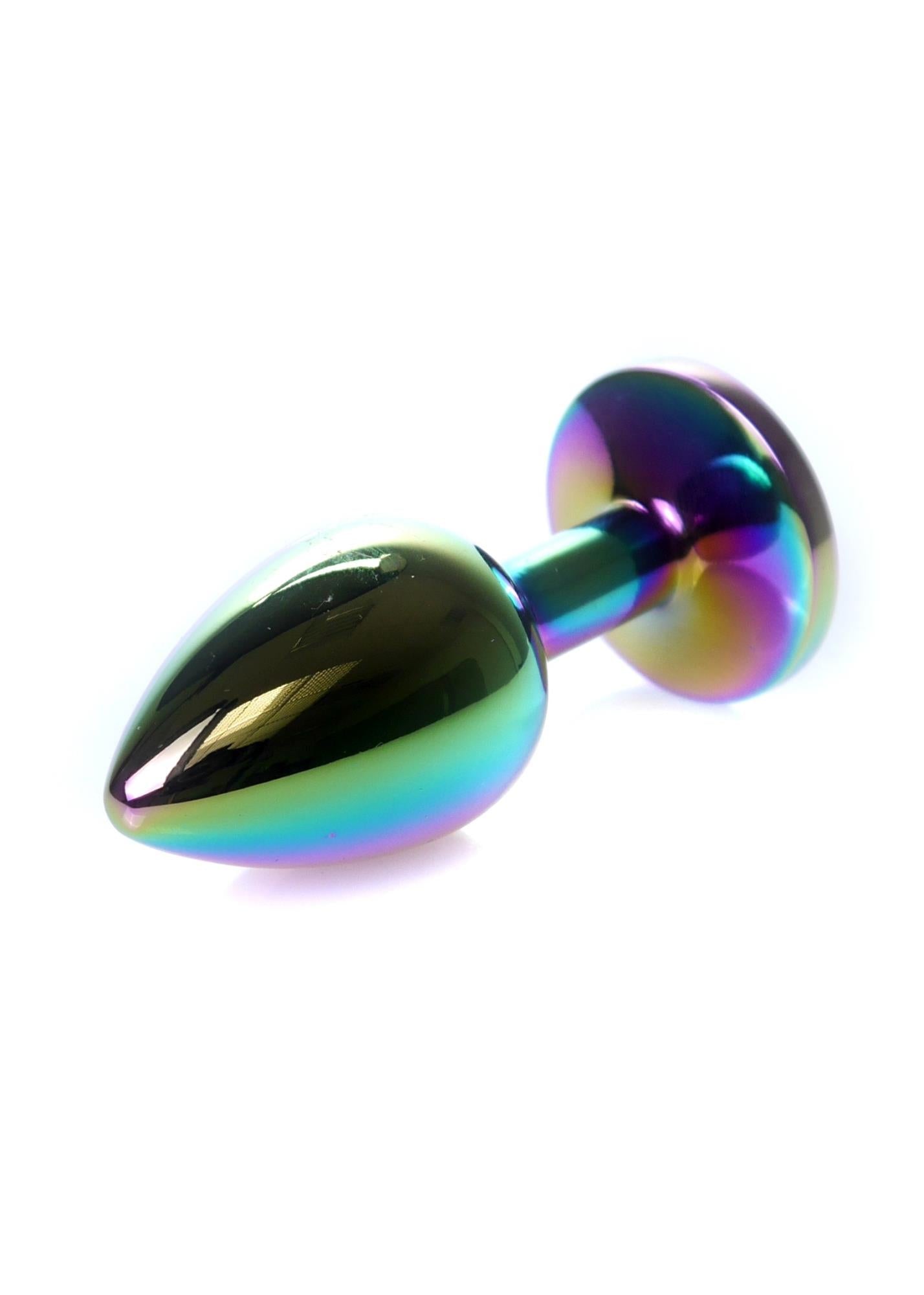 Bijuterii anale din oțel inoxidabil HeavyFun de 7 cm cu diamant