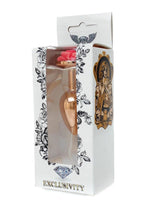 Dop anal din oțel inoxidabil HeavyFun Rose, roz, 7 cm