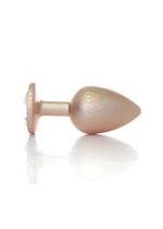 Dop anal HeavyFun din oțel inoxidabil auriu cu diamant 9 cm