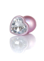 Bijuterie anală din oțel cu diamant roz 9 cm