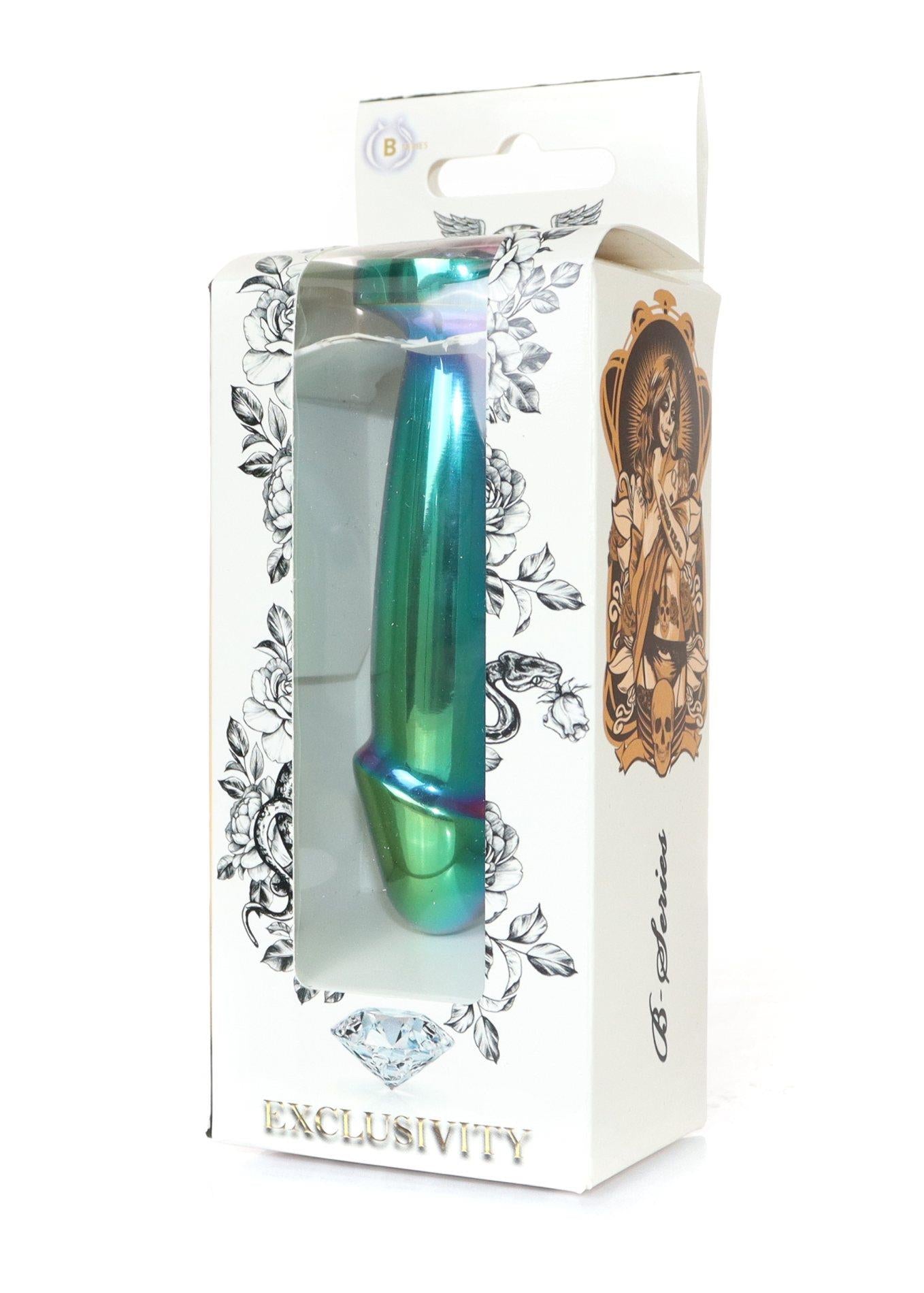 Plug anal din oțel HeavyFun pentru penis cu diamant 10 cm