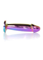 Plug anal din oțel pentru penis cu diamant HeavyFun 12 cm