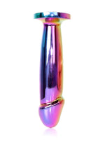 Plug anal din oțel pentru penis cu diamant HeavyFun 12 cm