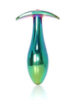Plug anal din oțel cu diamant roz M HeavyFun 9 cm