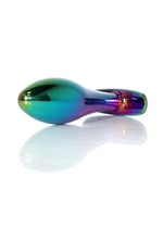 Plug anal din oțel cu diamant roz M HeavyFun 9 cm