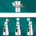 Extensie Robinet Bucatarie, Flippy, Universal, 3 Moduri de Curgere Apa, Otel Inoxidabil, Rotire 360 de Grade, Cap