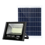 Proiector LED SMD 65W cu incarcare solara Flippy, panou solar, cu telecomanda, suport prindere, material ABS, 3AH, 114