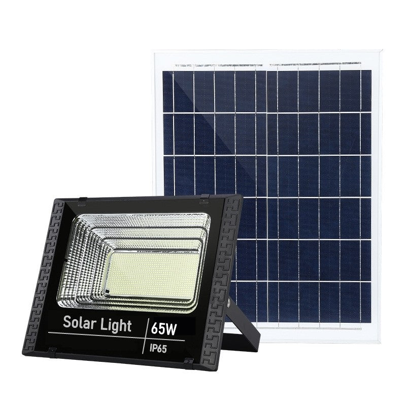 Proiector LED SMD 65W cu incarcare solara Flippy, panou solar, cu telecomanda, suport prindere, material ABS, 3AH, 114