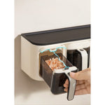 Cutie de Depozitare a Condimentelor, Flippy, de Uz Casnic, Montare pe Perete, 3 Compartimente, 25.8 x 13.6 x 10.5cm,
