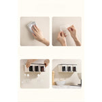 Cutie de Depozitare a Condimentelor, Flippy, de Uz Casnic, Montare pe Perete, 3 Compartimente, 25.8 x 13.6 x 10.5cm,