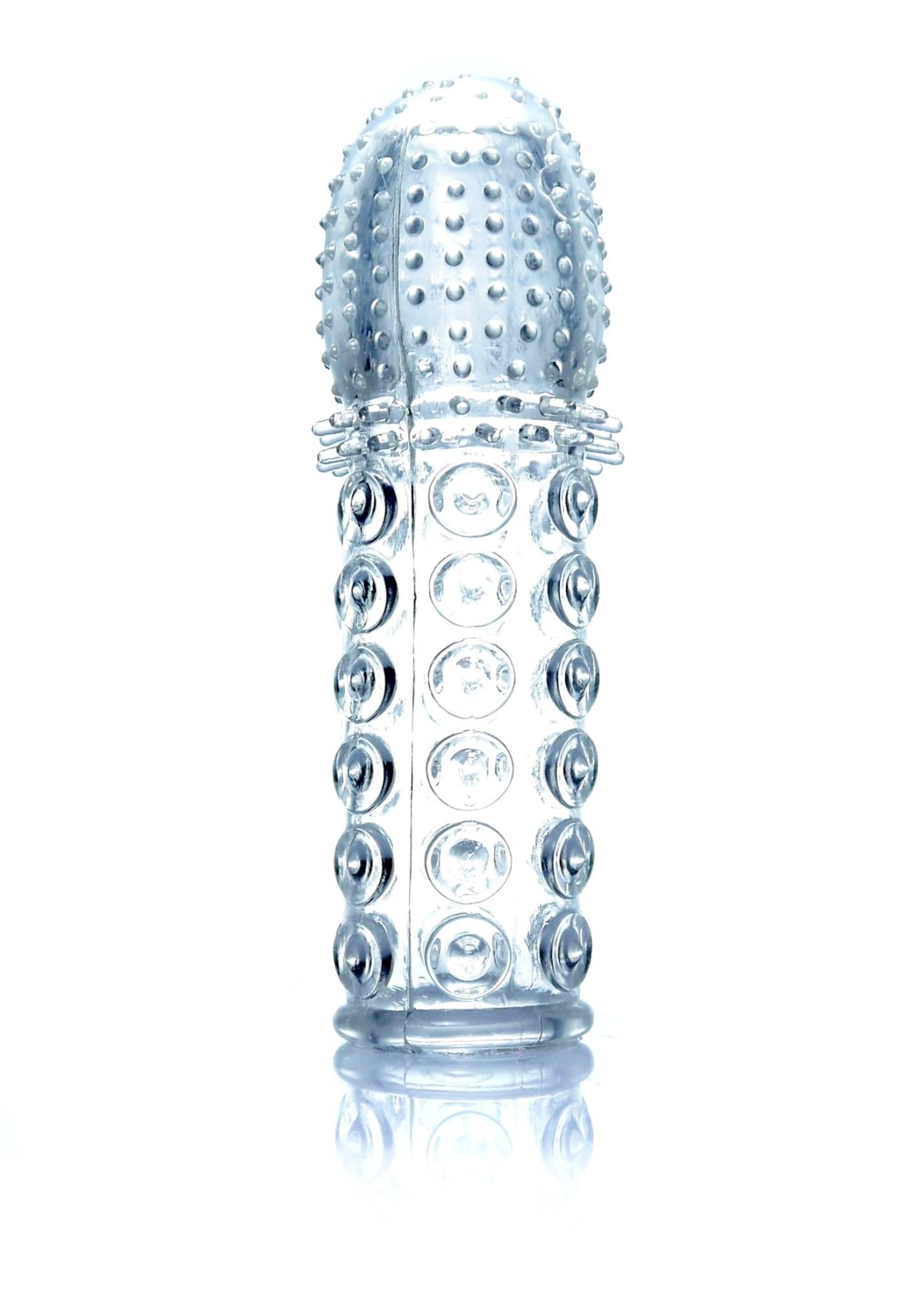 Extensor flexibil pentru penis cu puncte EasyLove 13,5 cm