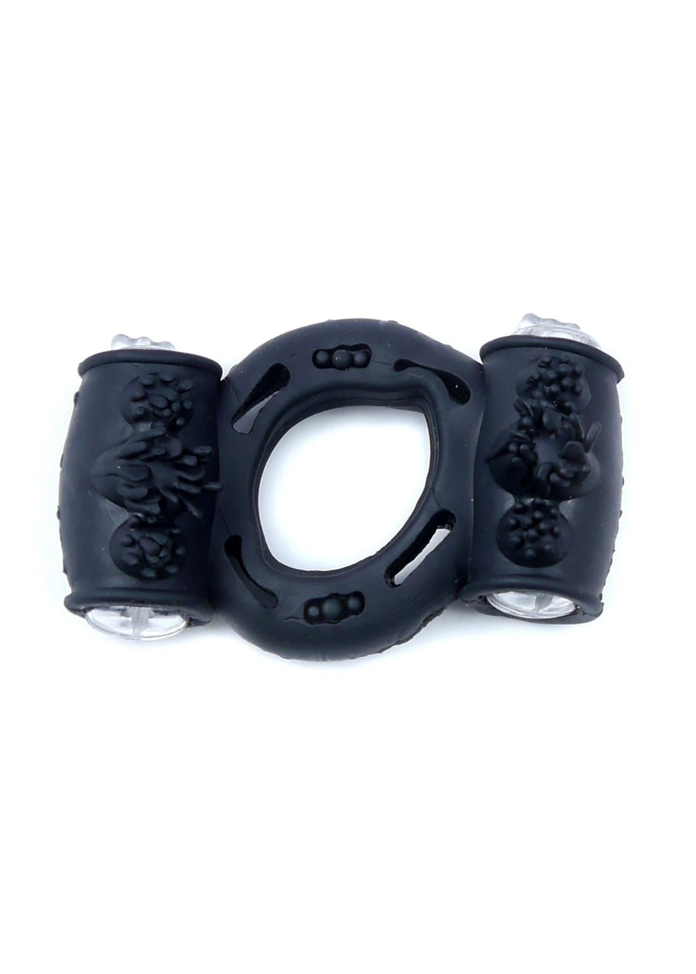 Inel vibrant pentru erecție EasyLove Double Black
