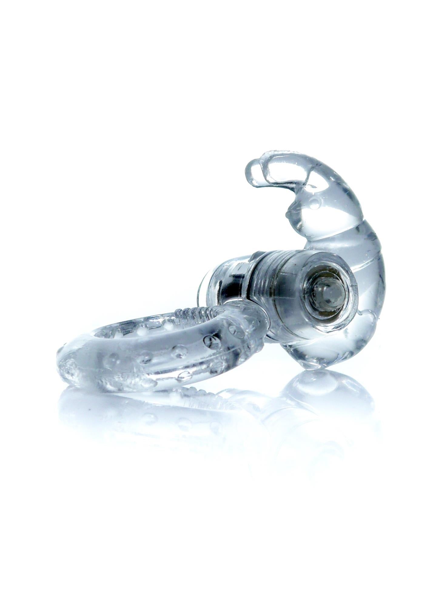 Inel vibrant Rabbit EasyLove, transparent