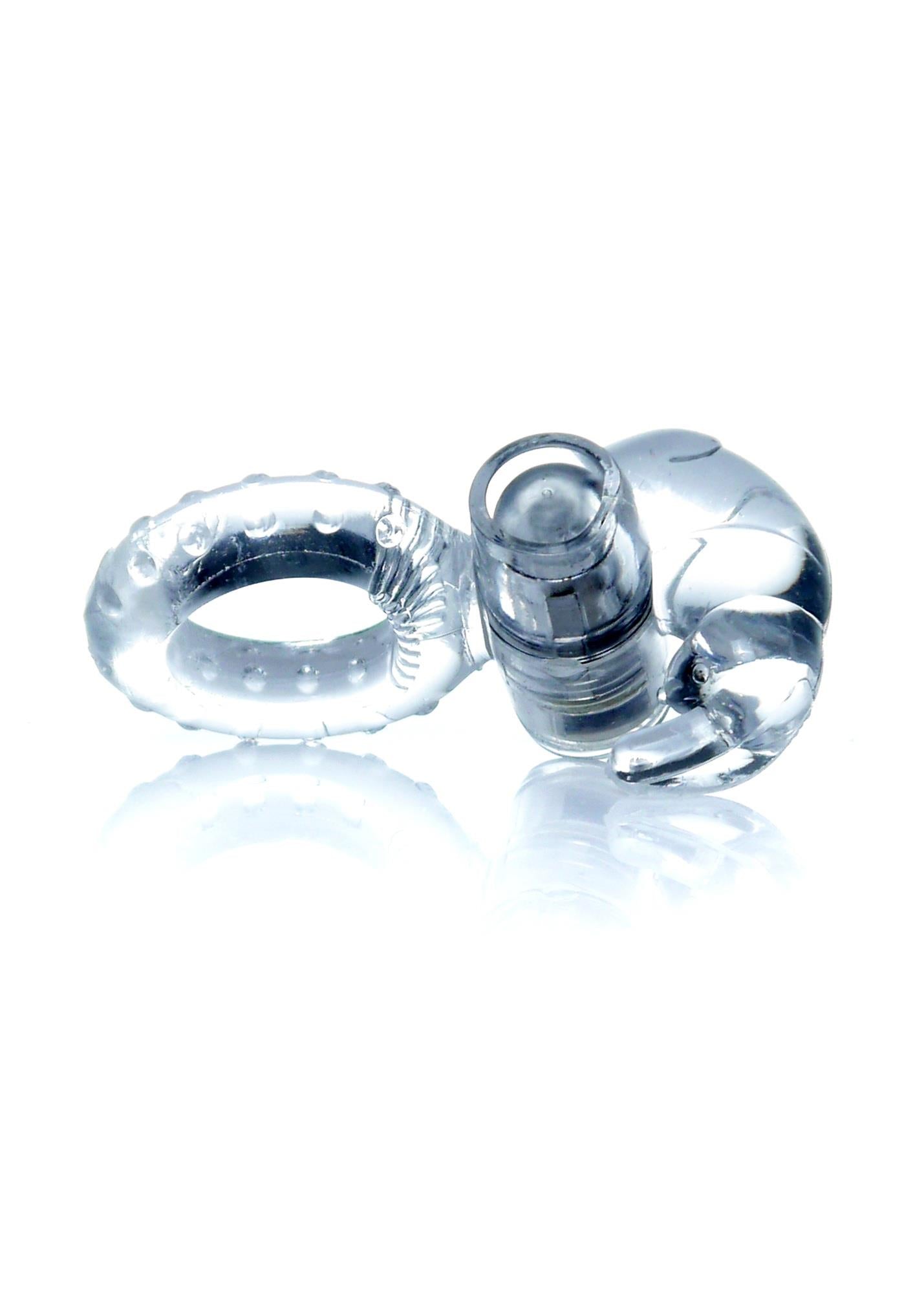 Inel vibrant Rabbit EasyLove, transparent