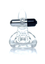 Inel vibrant transparent EasyLove cu delfin