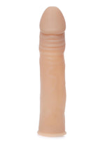 Extensor de penis realist EasyLove cu deschidere pentru testicule 18,5 cm