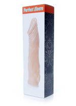 Extensor de penis realist EasyLove cu deschidere pentru testicule 18,5 cm