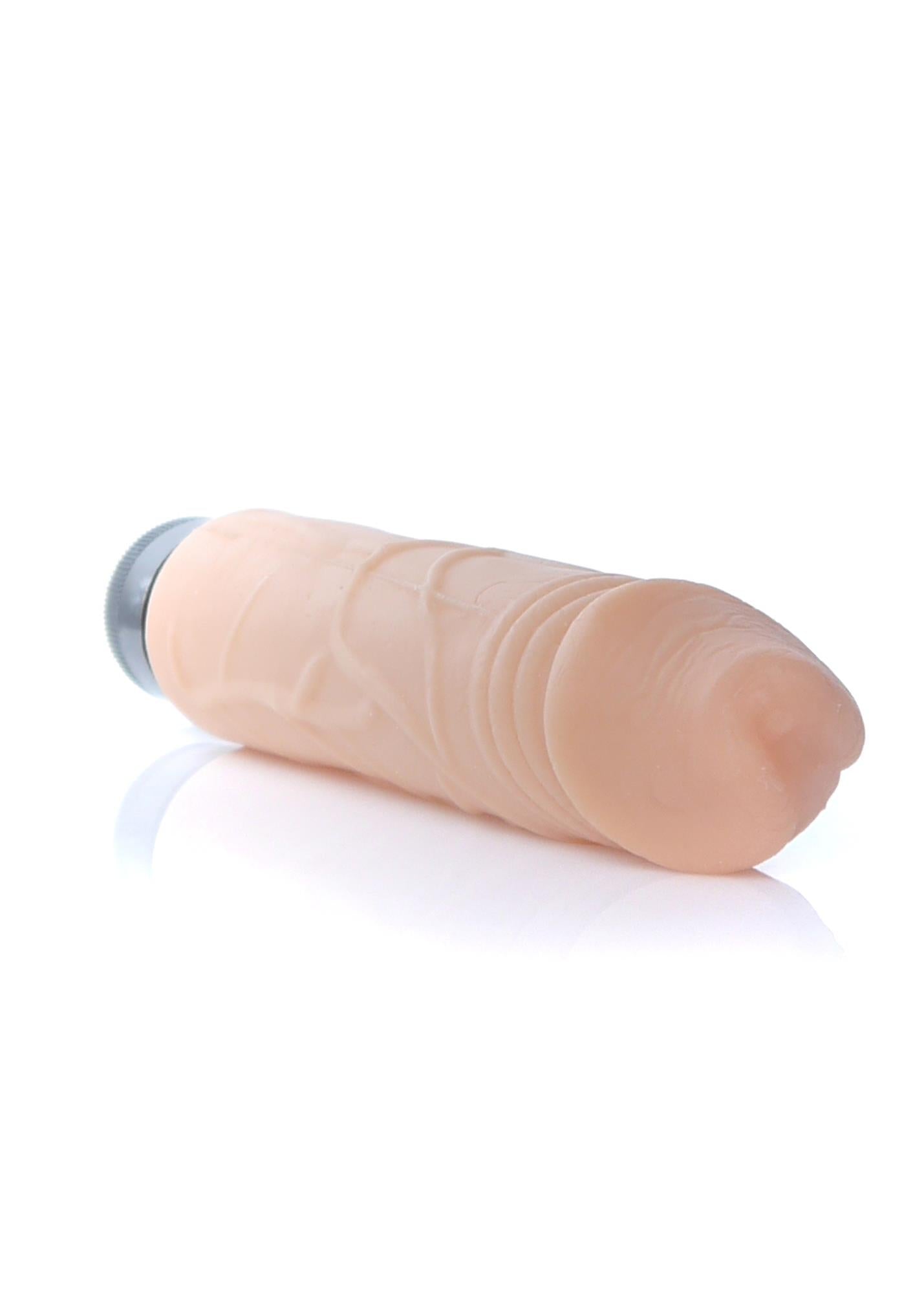 Vibrator realist din piele cibernetică EasyLove, culoarea pielii, 22 cm