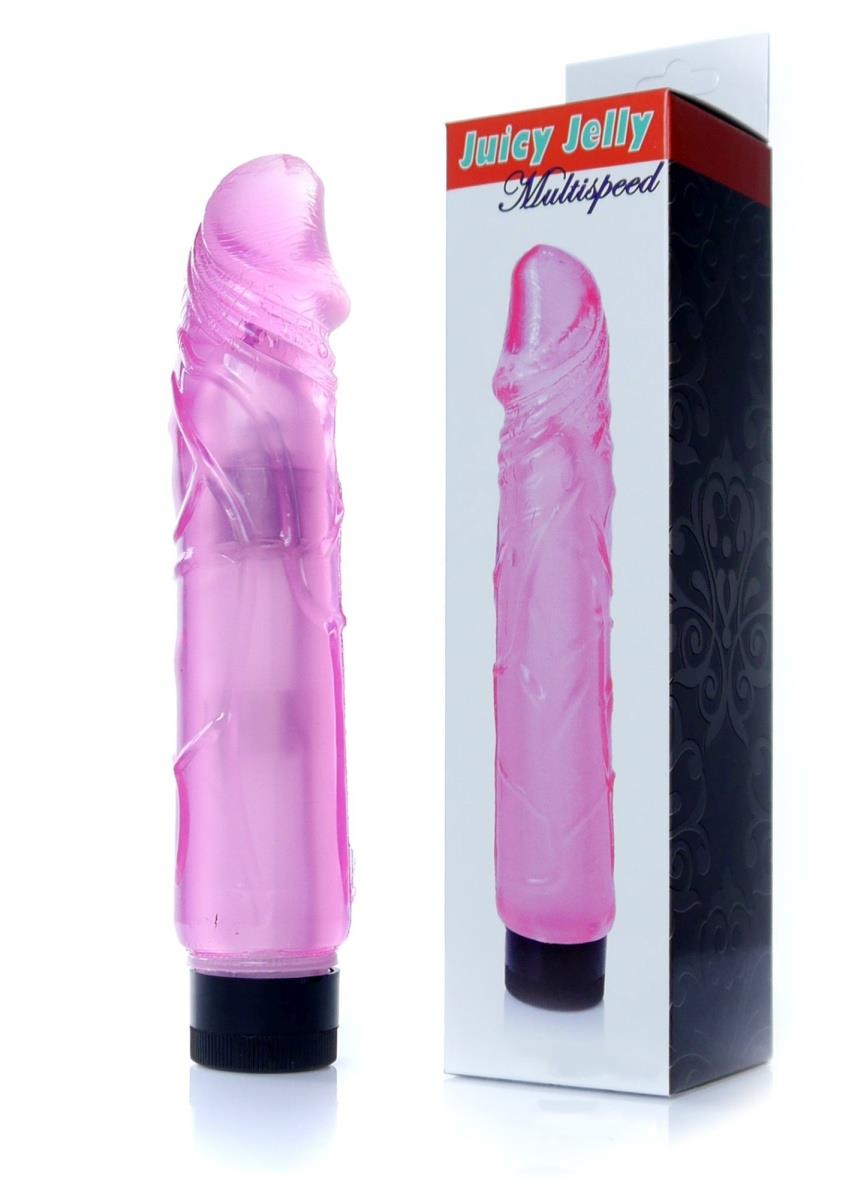 Vibrator cu gel realist EasyLove roz, reglabil, 22 cm