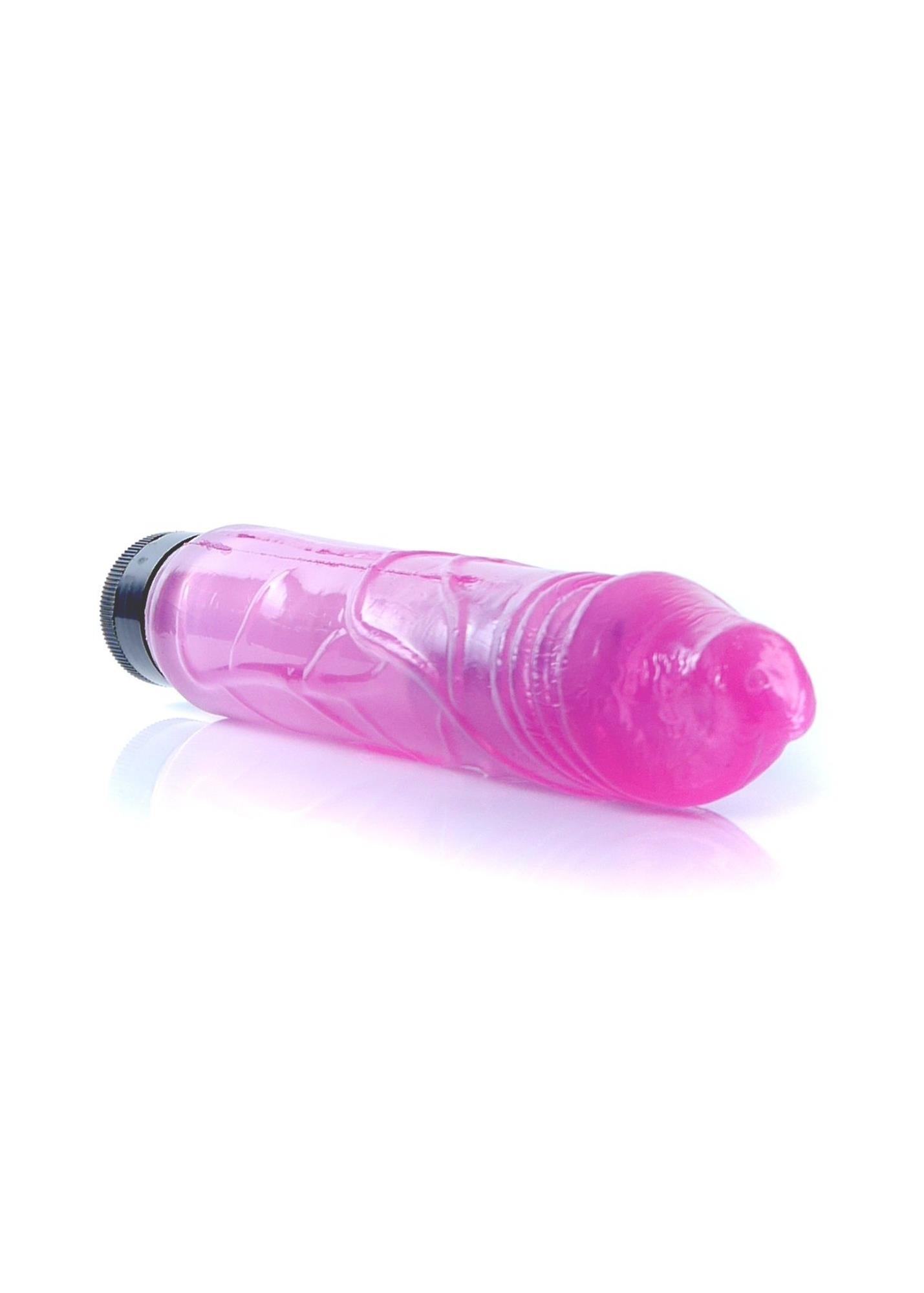 Vibrator cu gel realist EasyLove roz, reglabil, 22 cm