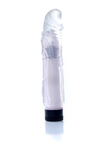 Vibrator Juicy Jelly cu gel reglabil, transparent, 22 cm