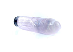 Vibrator Juicy Jelly cu gel reglabil, transparent, 22 cm