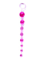 Perle anale cu gel EasyLove 10 bile roz 29 cm
