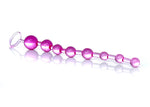 Perle anale cu gel EasyLove 10 bile roz 29 cm