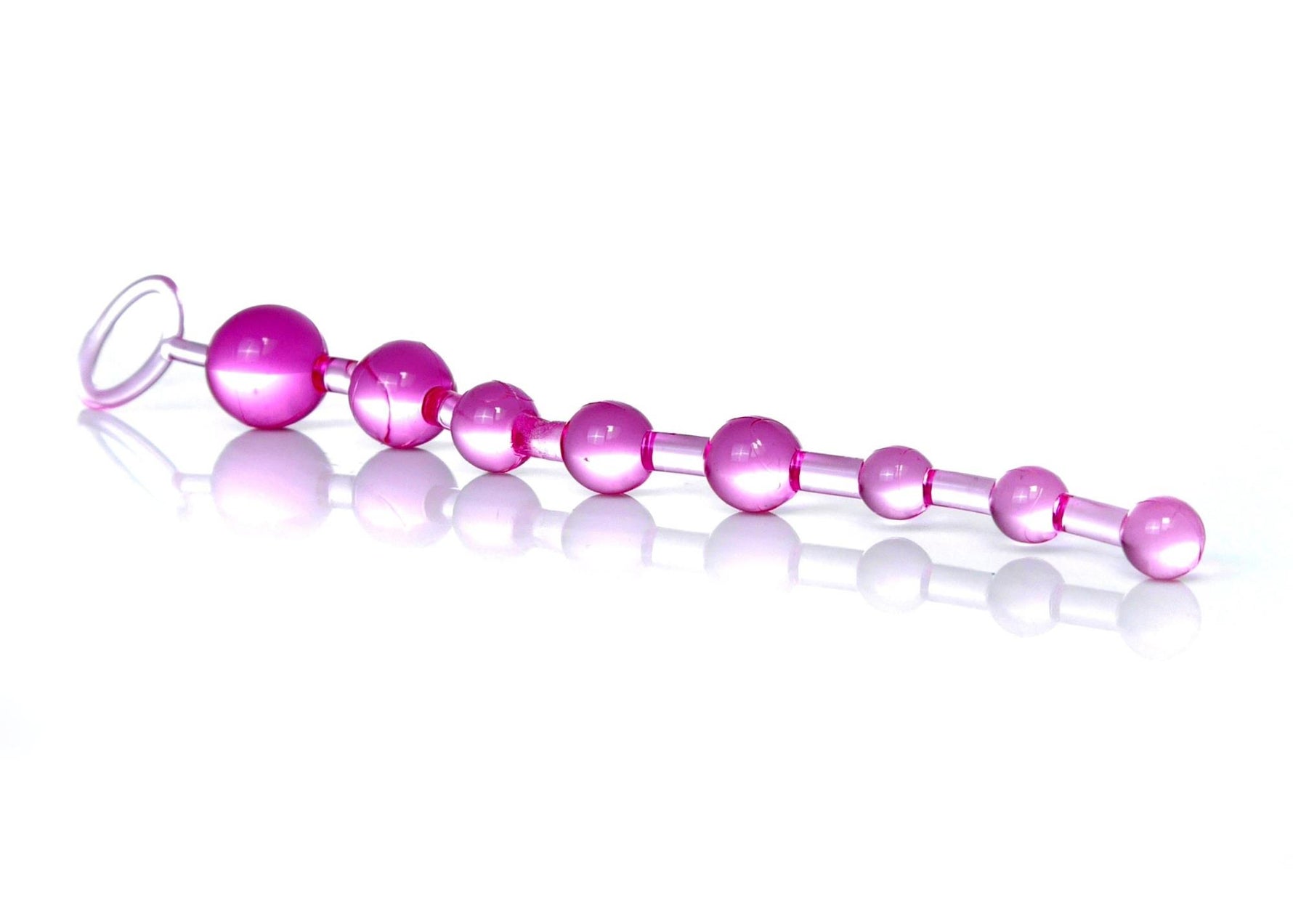 Perle anale cu gel EasyLove 10 bile roz 29 cm