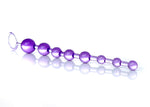 Bile anale cu gel, 10 bile, mov, EasyLove, 29 cm