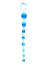 Perle anale cu gel EasyLove 10 albastre 29 cm