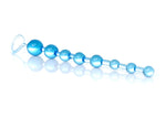 Perle anale cu gel EasyLove 10 albastre 29 cm