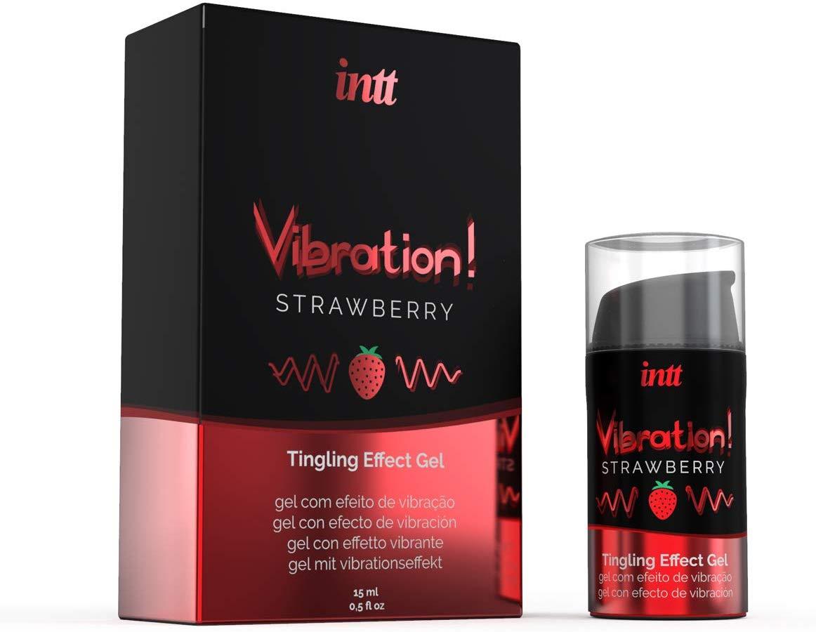 Gel stimulant cu vibrații și căpșuni Intt 15 ml