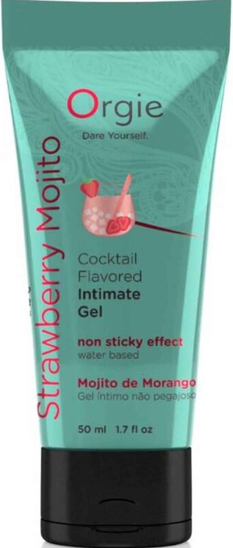 Lubrifiant cu aromă de mojito cu căpșuni Orgie 50ml