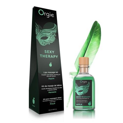 Set de masaj pentru buze cu mere Orgie 100ml