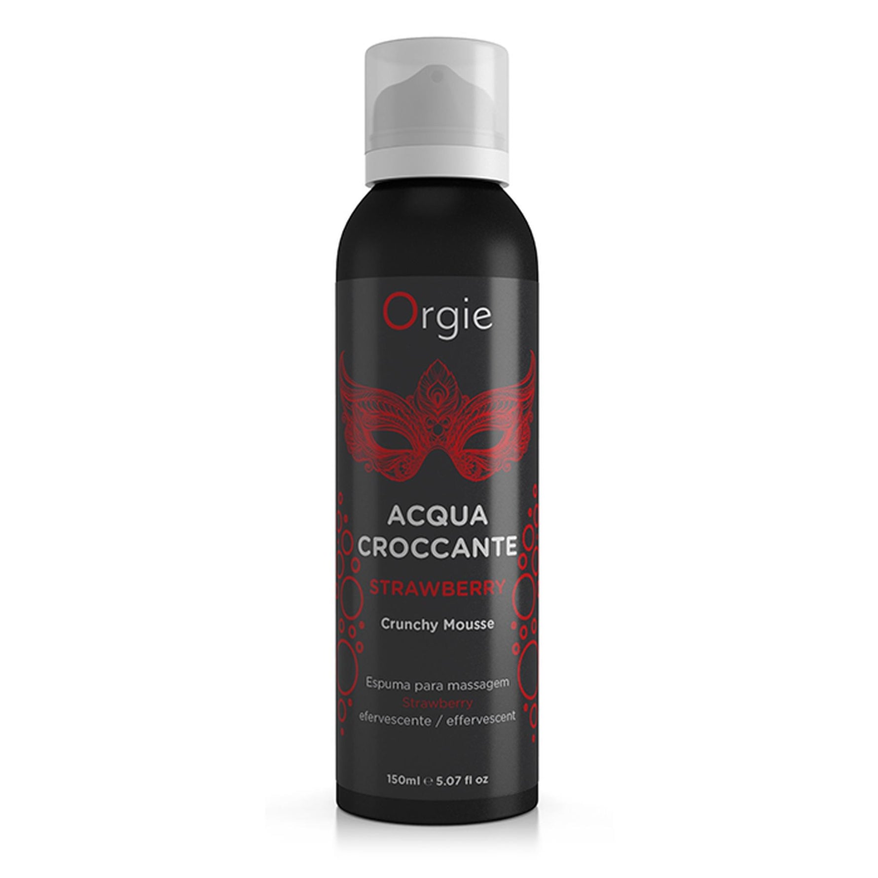 Spumă de masaj efervescentă cu căpșuni crocante Orgie 150 ml