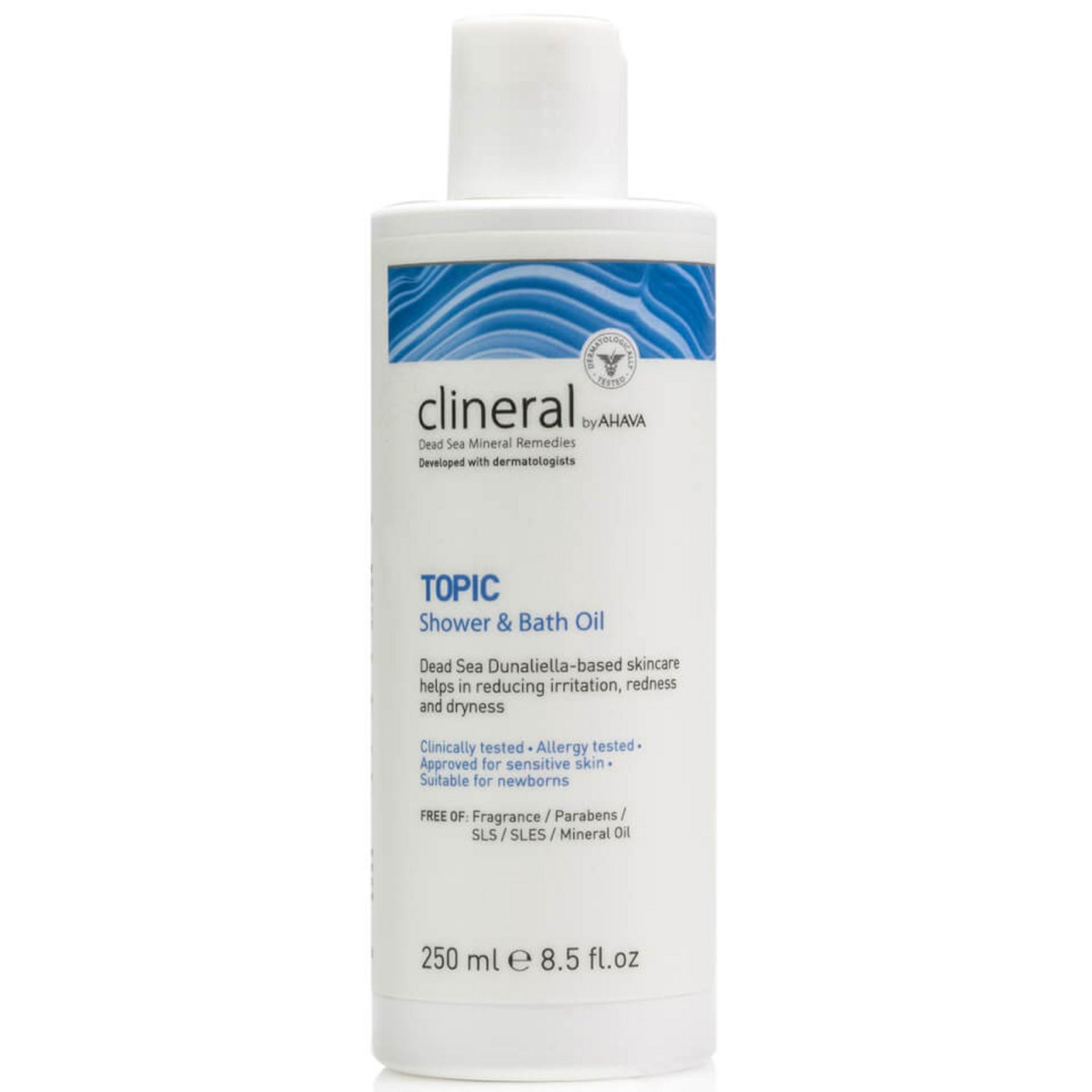 Ahava, Clineral Topic, Hidratant, Îmbunează, Ulei de duș, Corp, Dry, 250 ml